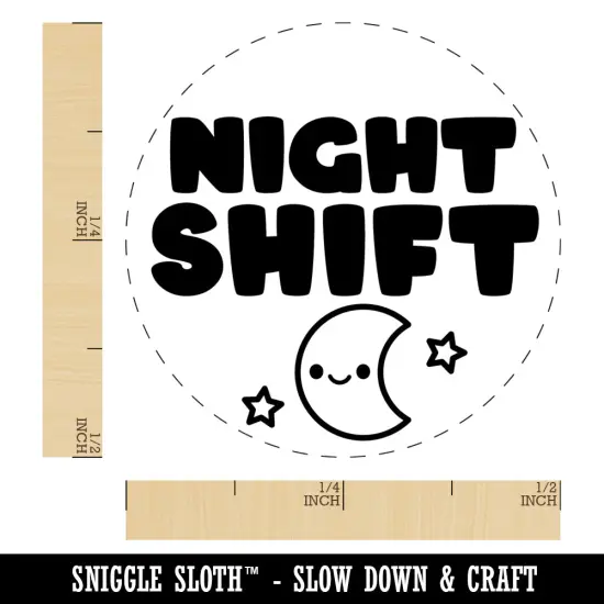Night Shift Work Schedule Self-Inking Rubber Stamp Ink Stamper for Stamping Crafting Planners Lime Green {1}