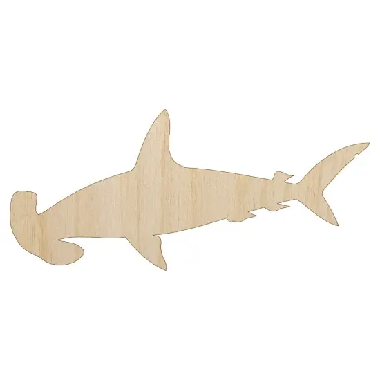 Hammerhead Shark Solid Unfinished Wood Shape Piece Cutout for DIY Craft Projects {1}