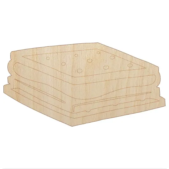 S'mores Graham Cracker Chocolate Marshmallow Campfire Snack Unfinished Wood Shape Piece Cutout for DIY Craft Projects {7}