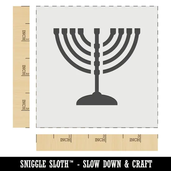 Menorah Hanukkah Wall Cookie DIY Craft Reusable Stencil {6}