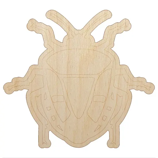 Man Faced Stink Bug Insect Unfinished Wood Shape Piece Cutout for DIY Craft Projects {7}