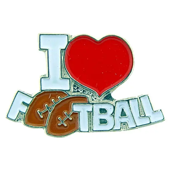 I Love Football Pin 1" {1}