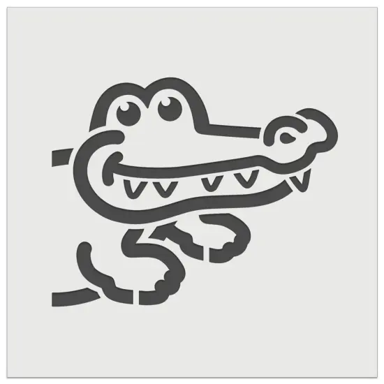 Peeking Alligator Wall Cookie DIY Craft Reusable Stencil {7}