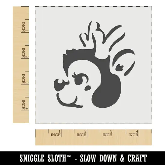 Cheerful Holiday Reindeer Christmas Wall Cookie DIY Craft Reusable Stencil {6}