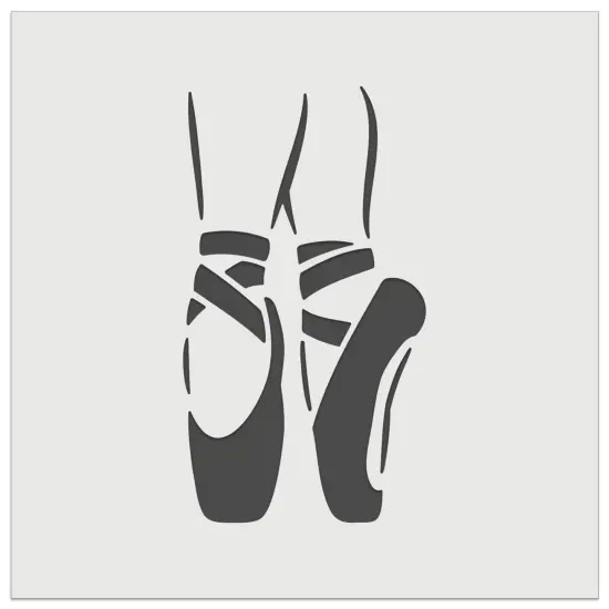 Ballerina on Toes Slippers Shoes Ballet Dance Wall Cookie DIY Craft Reusable Stencil {7}