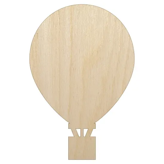 Hot Air Balloon Solid Unfinished Wood Shape Piece Cutout for DIY Craft Projects {1}