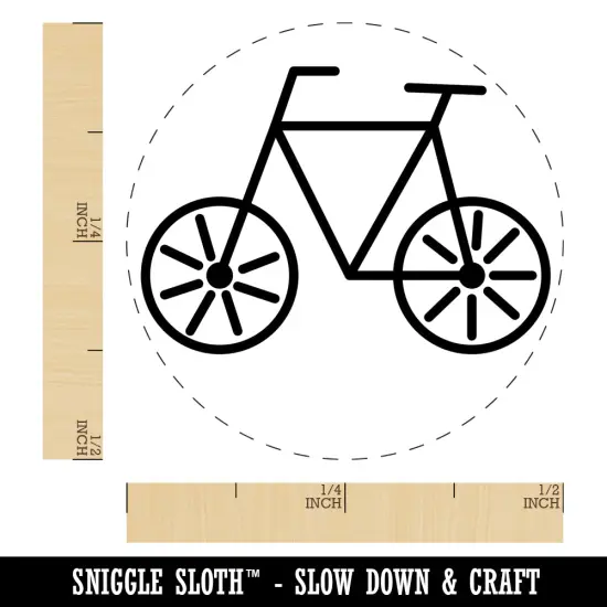Bike Bicycle Doodle Self-Inking Rubber Stamp for Stamping Crafting Planners Lime Green {1}