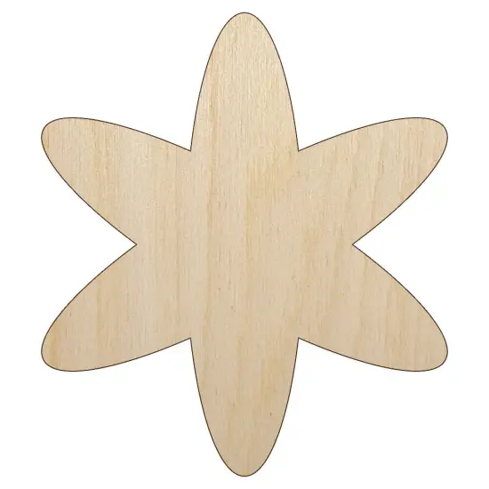 Asterisk Symbol Unfinished Wood Shape Piece Cutout for DIY Craft Projects {2}