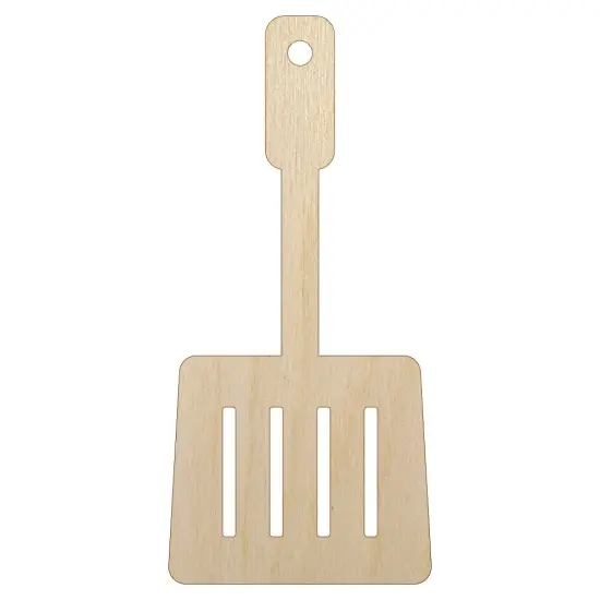 Spatula Cooking BBQ Unfinished Wood Shape Piece Cutout for DIY Craft Projects {1}