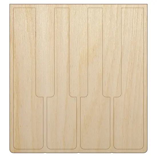 Piano Keys Music Unfinished Wood Shape Piece Cutout for DIY Craft Projects {1}