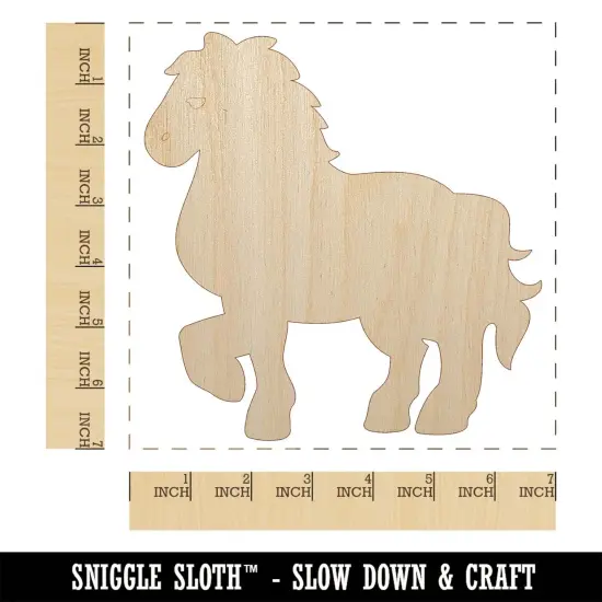 Majestic Standing Horse Unfinished Wood Shape Piece Cutout for DIY Craft Projects {1}