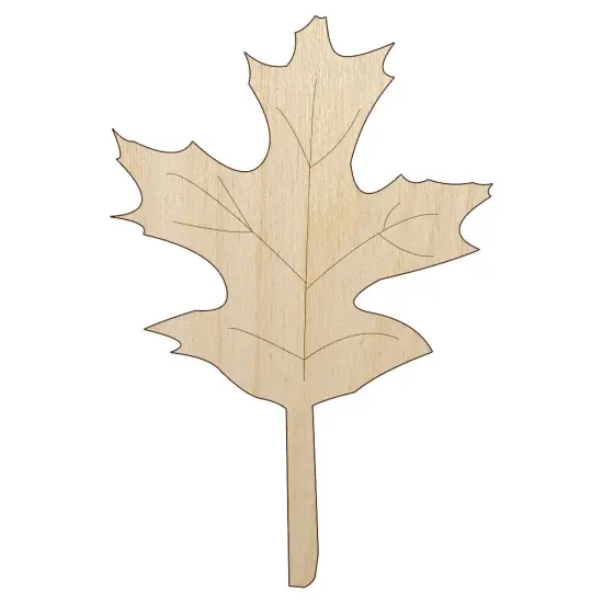 Oak Leaf Unfinished Wood Shape Piece Cutout for DIY Craft Projects {1}