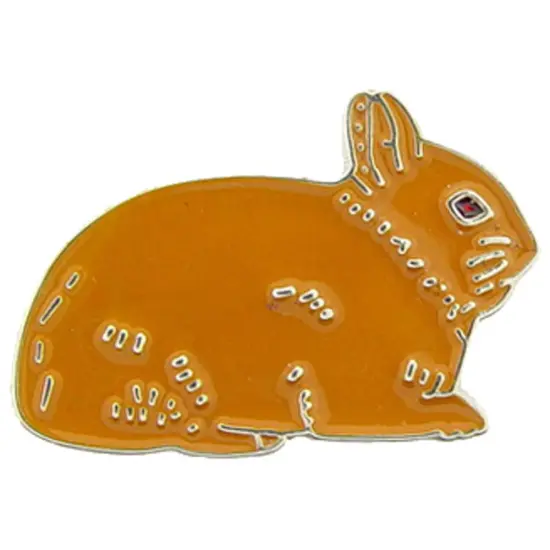 New Zealand Brown Dwarf Rabbit Pin 1" {1}