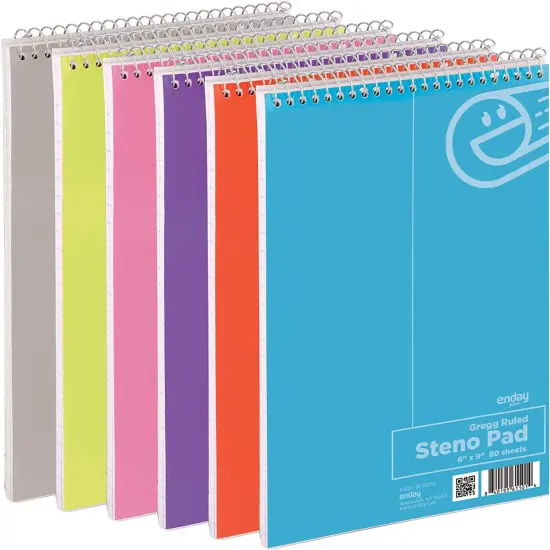 Enday 6 X 9 Steno Pads 80 Sheets. Blue {1}