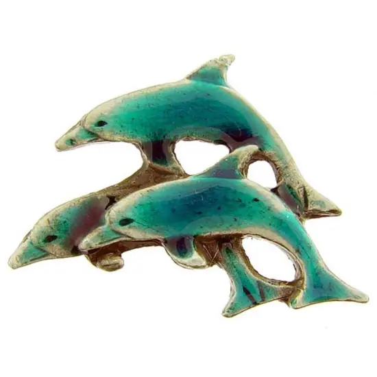 Three Dolphins Pin 1" {1}