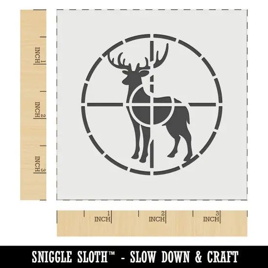 Hunting Hunter Deer in Crosshair Wall Cookie DIY Craft Reusable Stencil {5}