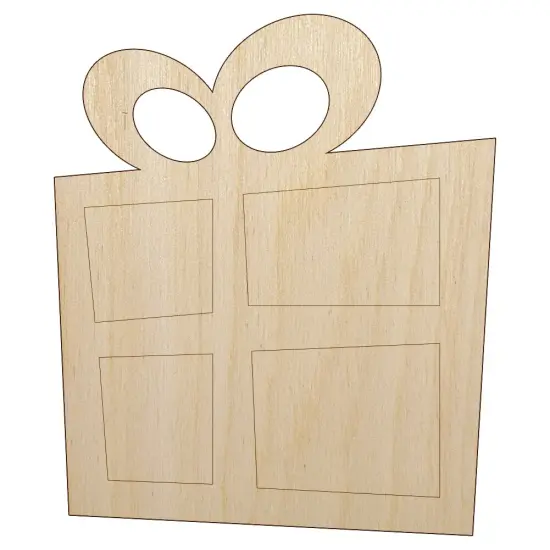 Present Gift Birthday Christmas Abstract Unfinished Wood Shape Piece Cutout for DIY Craft Projects {2}