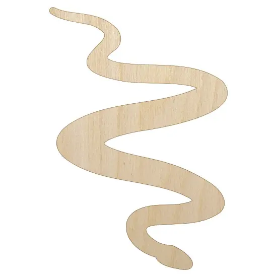 Slithering Snake Solid Unfinished Wood Shape Piece Cutout for DIY Craft Projects {1}