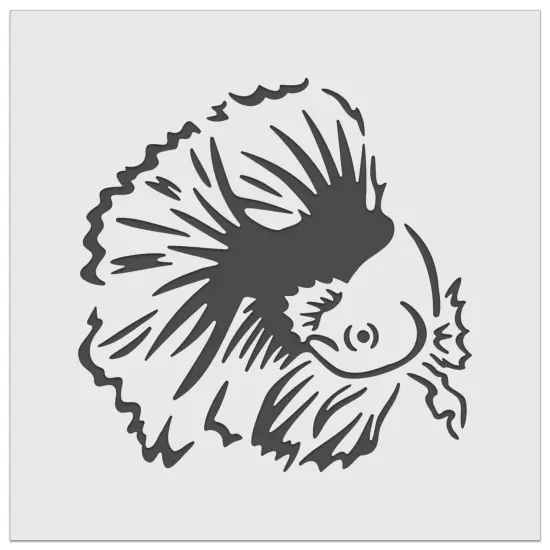 Fancy Betta Fish Wall Cookie DIY Craft Reusable Stencil {7}