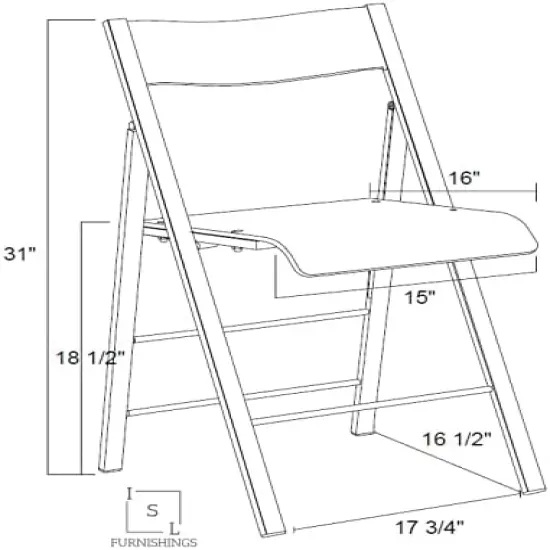 ISL Furnishings- Kasper Flex Luxury Modern Folding Chairs AcrylicSilver 1 Pk {3}