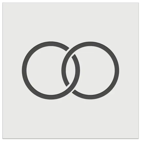 Wedding Rings Overlapping Wall Cookie DIY Craft Reusable Stencil {7}