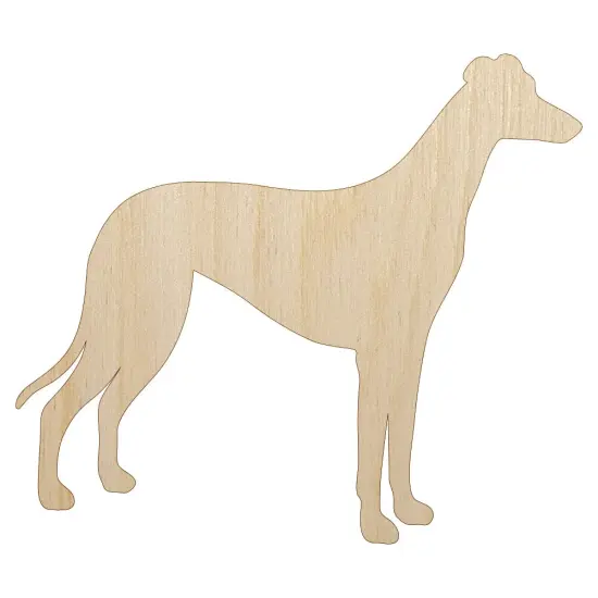 Greyhound Dog Solid Unfinished Wood Shape Piece Cutout for DIY Craft Projects {1}