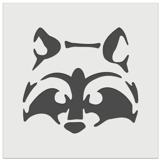 Masked Raccoon Trash Panda Head Wall Cookie DIY Craft Reusable Stencil {7}