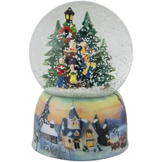 Northlight Christmas Carolers Winter Scene Musical Snow Globe - 6" Green {1}