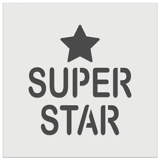 Super Star Fun Text Teacher School Wall Cookie DIY Craft Reusable Stencil {7}