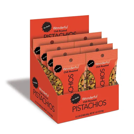 No Shell Chili Roasted Pistachios, 2.25 Ounce -(Case of 8) {1}