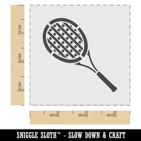 Tennis Racket Racquet Sports Wall Cookie DIY Craft Reusable Stencil {5}