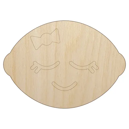 Sleeping Lemon Unfinished Wood Shape Piece Cutout for DIY Craft Projects {7}