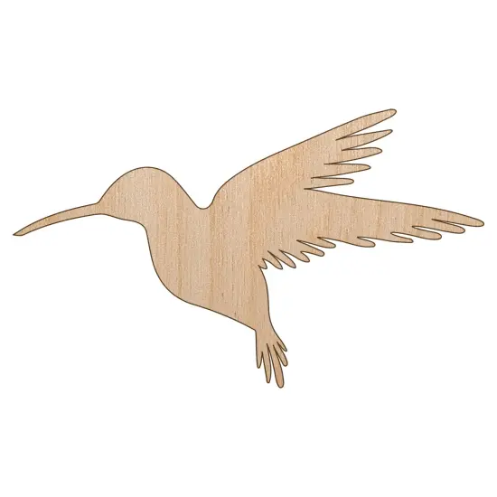 Hummingbird Silhouette Unfinished Wood Shape Piece Cutout for DIY Craft Projects {2}