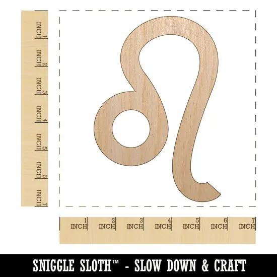 Leo Horoscope Astrological Zodiac Sign Unfinished Wood Shape Piece Cutout for DIY Craft Projects {1}