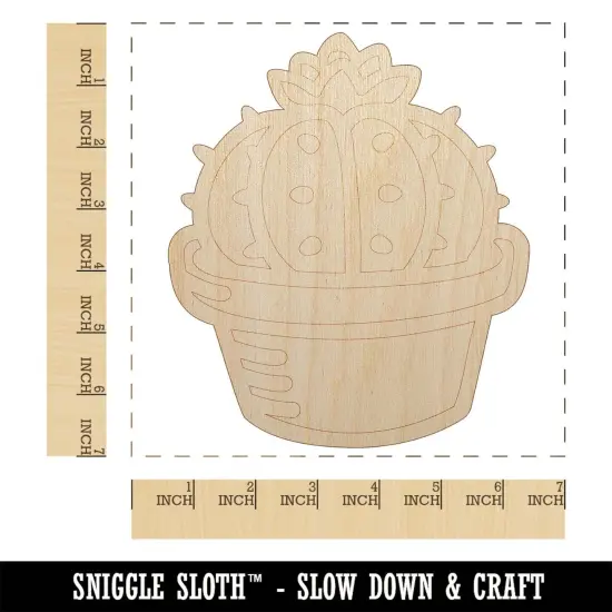 Succulent Success Cactus Unfinished Wood Shape Piece Cutout for DIY Craft Projects {1}