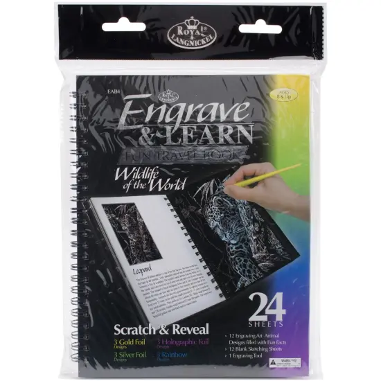 Royal & Langnickel(R) Engraving Art Travel Book-Wildlife Of The World {1}