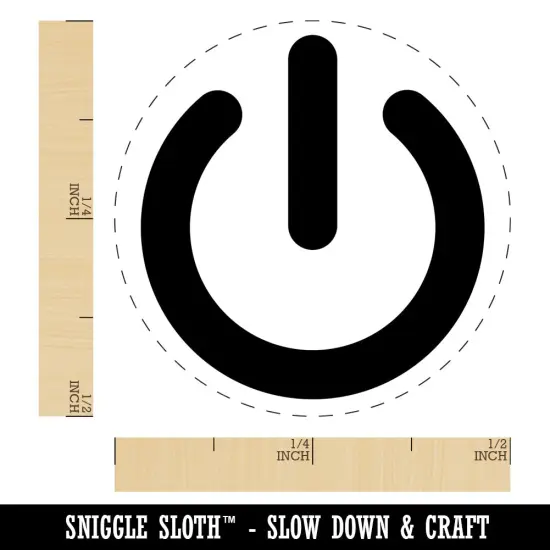 Power Button Symbol On Off Self-Inking Rubber Stamp for Stamping Crafting Planners Lime Green {1}