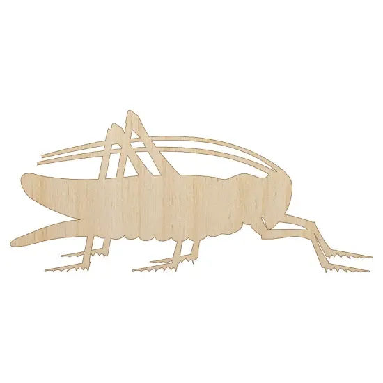 Grasshopper Insect Solid Unfinished Wood Shape Piece Cutout for DIY Craft Projects {1}