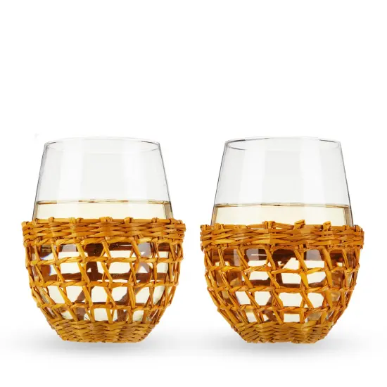 Island Stemless Wine Glass Set  {6}