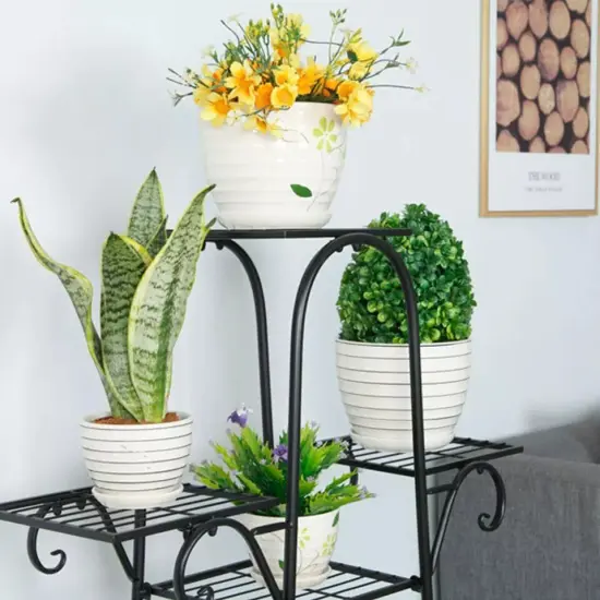 7 Tier Extra Large Indoor Metal Plant Stand Shelf Anti Rust Garden Flower Rack {2}