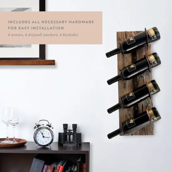 Metal and Wood Wine Rack {6}