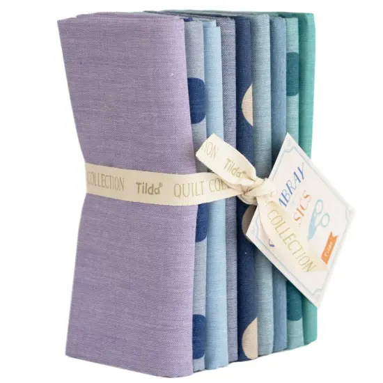 Tilda Fabrics Chambray Basics Summer Fat Quarter Bundle -20" x 22" - 100% Cotton {1}