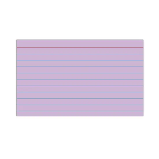 Index Cards, 3" x 5", Assorted Colors, Ruled, 100 Per Pack, 10 Packs {2}