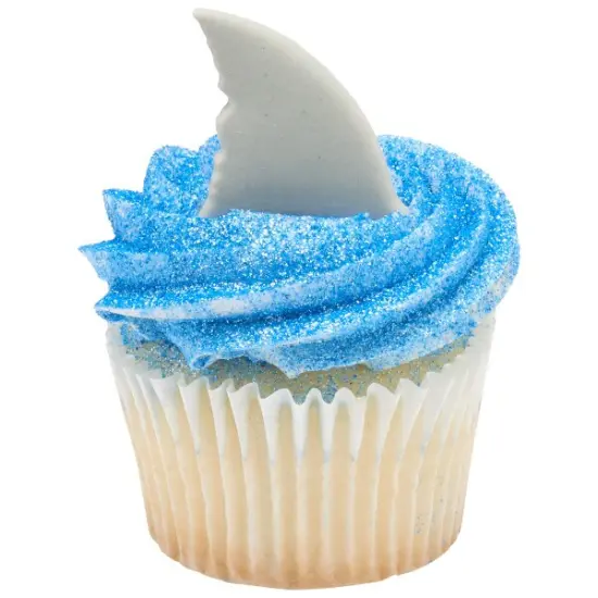 Shark Fin Sweet D&eacute;cor&reg; Edible Decorations 12ct {2}