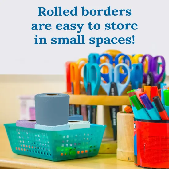 Carson Dellosa 325Ft Summer Sunset Boho Bulletin Board Borders, 5 Pack Scalloped Lilac, Green, Blue Bulletin Board Border for Summer Bulletin Board Decorations, Boho D&eacute;cor, and Classroom D&eacute;cor {4}