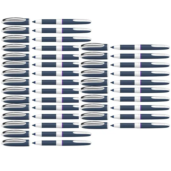 One Change Refillable Rollerball Pens, 0.6 mm, Violet, Pack of 5 {1}