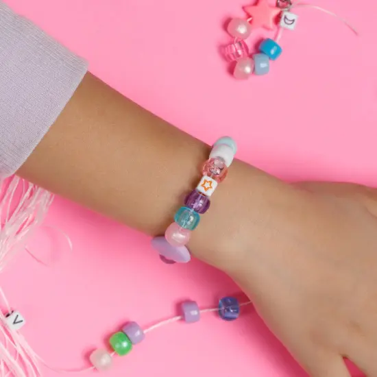 Incraftables Pony Beads for Bracelets Making 9mm (32 colors). Large Rainbow Pony Bead Bulk Kit for DIY Jewelry & Hair Craft. Plastic Kandi Bead Set (730pcs) w/ Alphabet Letter, Small Colorful Spacers {2}