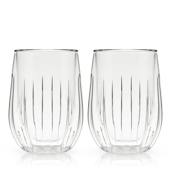 Double Walled Wine Glasses  {5}