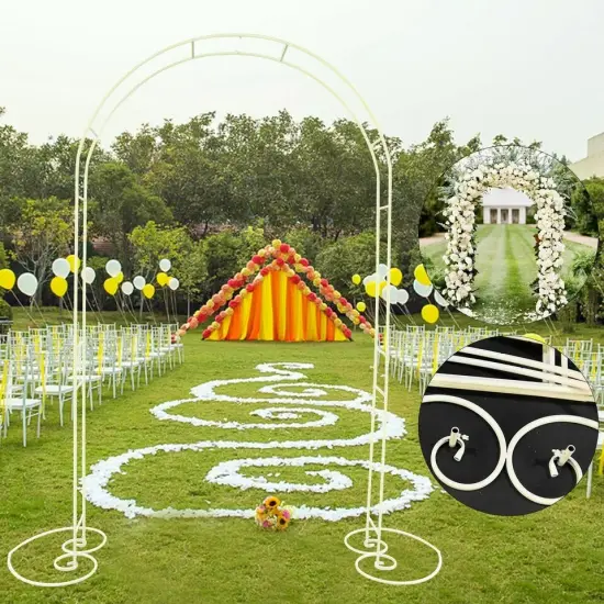7.5Ft Lightweight Metal Arch Wedding Garden Bridal Party Arbor Arches Prom Decor {1}