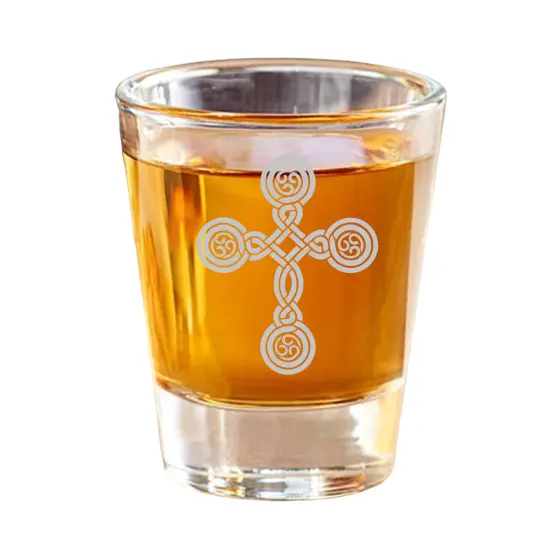 2oz Cross (one) Shot Glass {1}